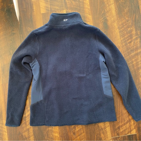 NWT Women’s Vineyard Vines Navy Half-Zip Fleece Sweater - Picture 4 of 5